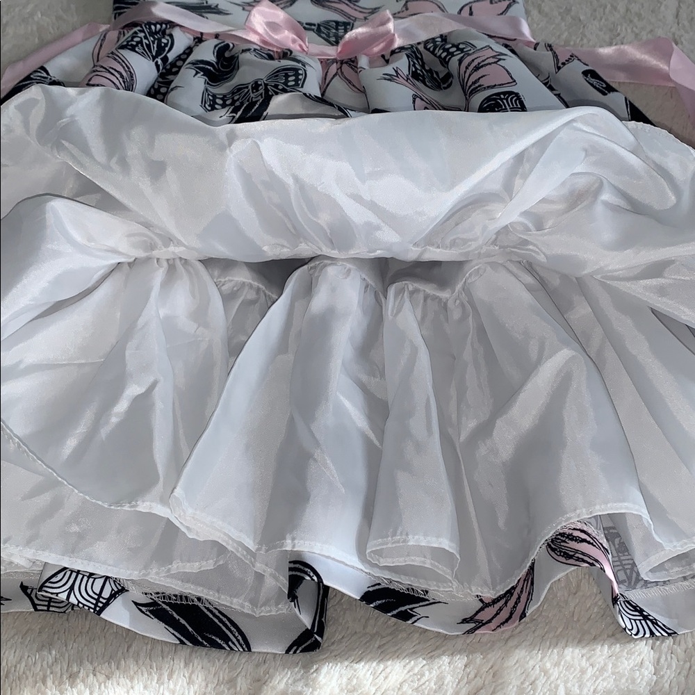 Bonnie Jean Bows Dress 6X White Black Pink EUC 🎀 - Picture 7 of 11